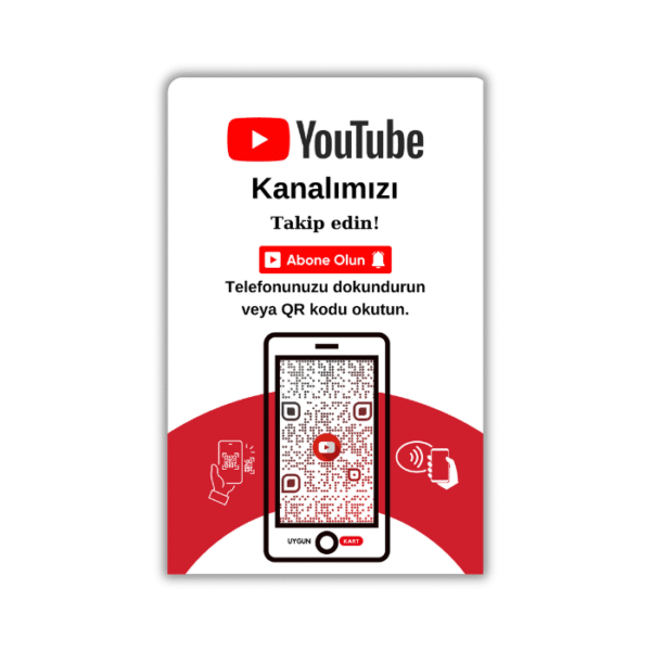YouTube NFC ve QR Kodlu Takip Kartı | Abone Kazanmanın En Hızlı Yolu!