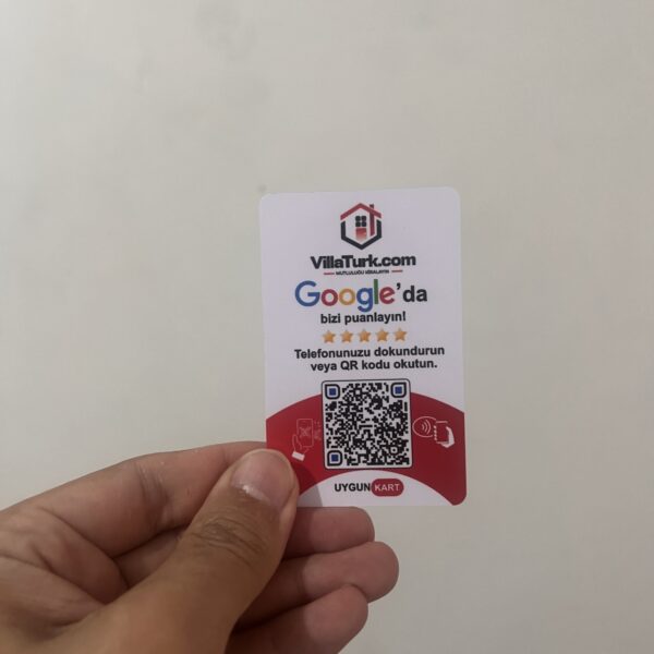 Özel Baskılı NFC ve QR kod özellikli kart - Kişiselleştirilebilir-Standsız