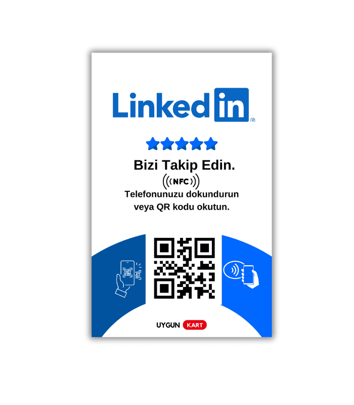 LinkedIn NFC + QR Kodlu İş Ağı Kartı | Profesyonel İletişimde Devrim!