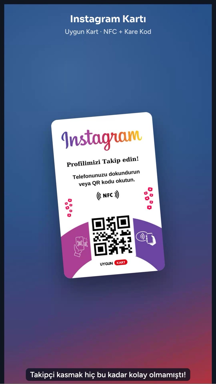 Instagram Takip Kartı