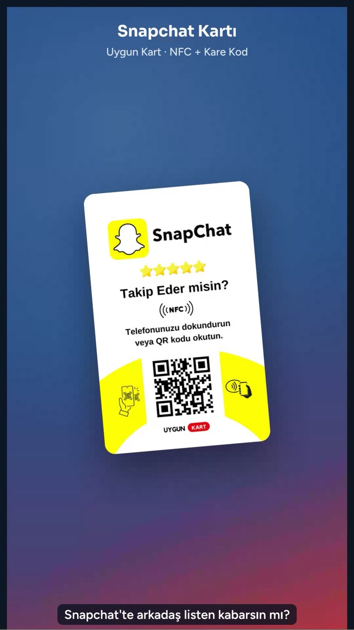 Snapchat Kartı